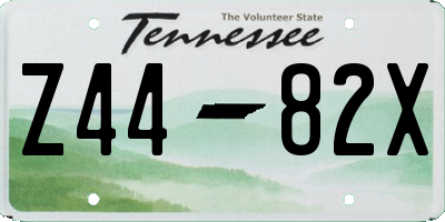 TN license plate Z4482X