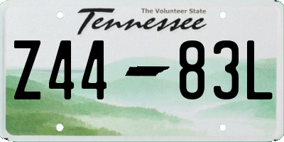 TN license plate Z4483L