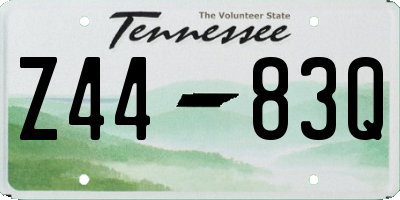TN license plate Z4483Q