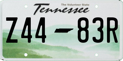 TN license plate Z4483R