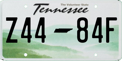 TN license plate Z4484F