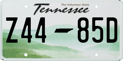 TN license plate Z4485D