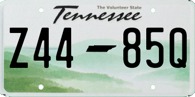 TN license plate Z4485Q