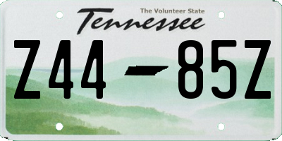 TN license plate Z4485Z