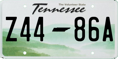 TN license plate Z4486A