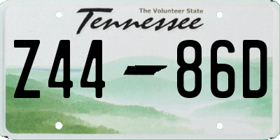 TN license plate Z4486D