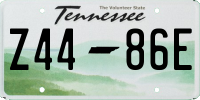 TN license plate Z4486E