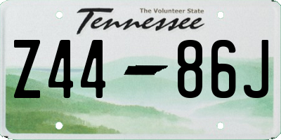 TN license plate Z4486J
