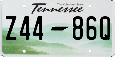 TN license plate Z4486Q