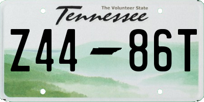 TN license plate Z4486T