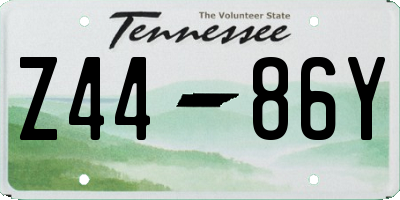TN license plate Z4486Y