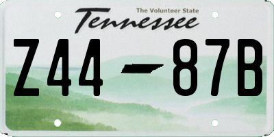 TN license plate Z4487B