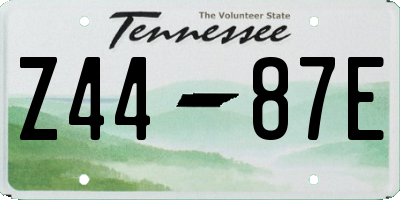 TN license plate Z4487E