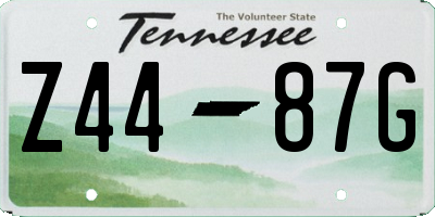 TN license plate Z4487G