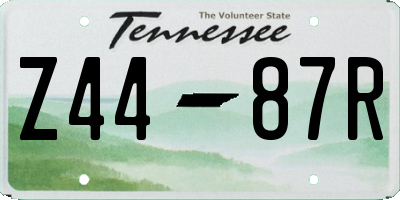 TN license plate Z4487R