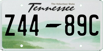 TN license plate Z4489C