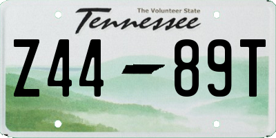 TN license plate Z4489T