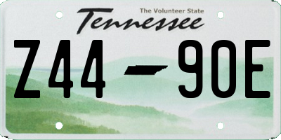 TN license plate Z4490E