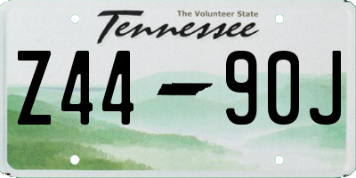 TN license plate Z4490J