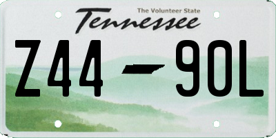 TN license plate Z4490L