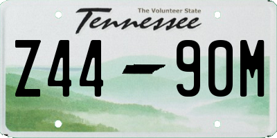 TN license plate Z4490M