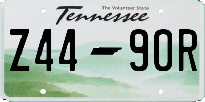TN license plate Z4490R