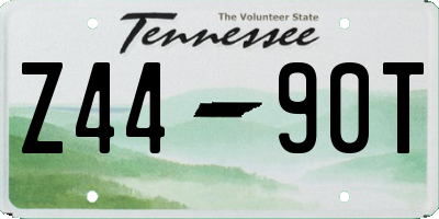 TN license plate Z4490T