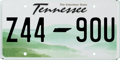 TN license plate Z4490U