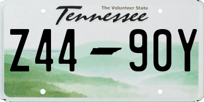 TN license plate Z4490Y