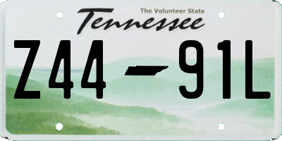 TN license plate Z4491L