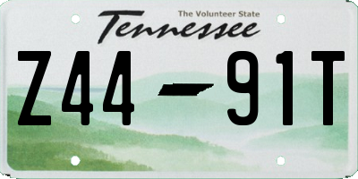 TN license plate Z4491T