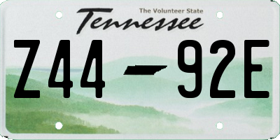 TN license plate Z4492E