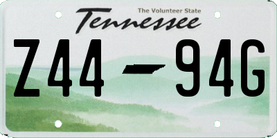 TN license plate Z4494G