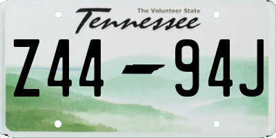 TN license plate Z4494J