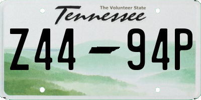 TN license plate Z4494P