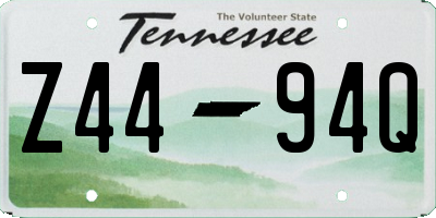 TN license plate Z4494Q