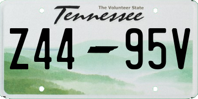 TN license plate Z4495V