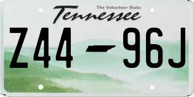 TN license plate Z4496J
