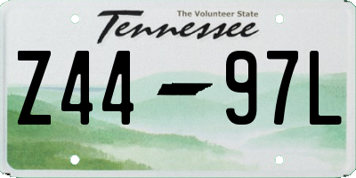 TN license plate Z4497L