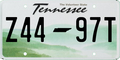 TN license plate Z4497T