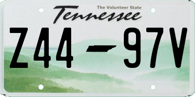 TN license plate Z4497V