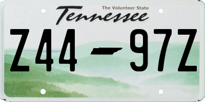 TN license plate Z4497Z