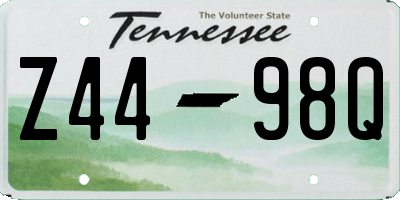 TN license plate Z4498Q