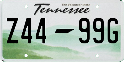 TN license plate Z4499G