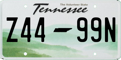TN license plate Z4499N
