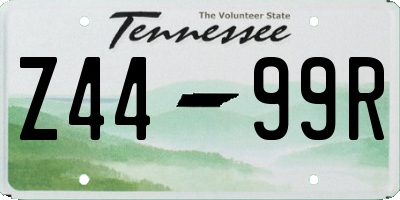 TN license plate Z4499R