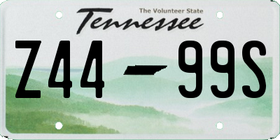 TN license plate Z4499S