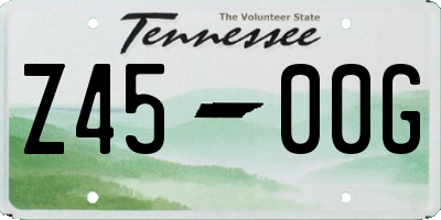 TN license plate Z4500G