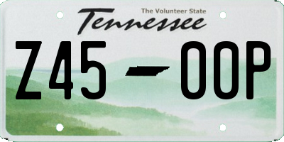 TN license plate Z4500P