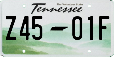 TN license plate Z4501F